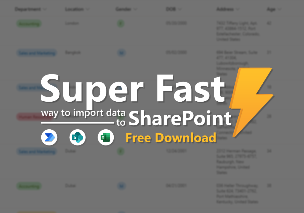 Super Fast way to import Excel to SharePoint (Download)
